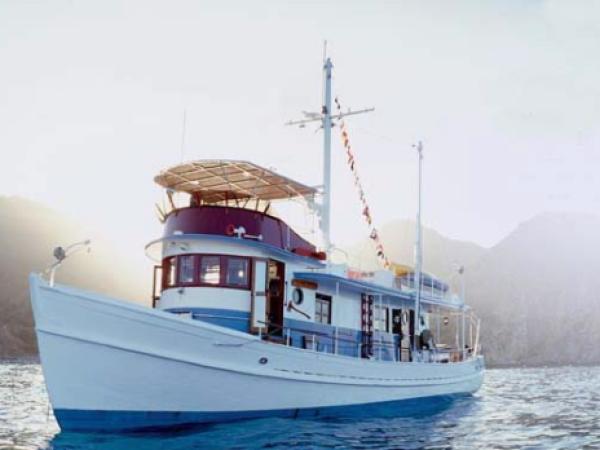 DICKIE WALKER on anchor in Catalina, California.