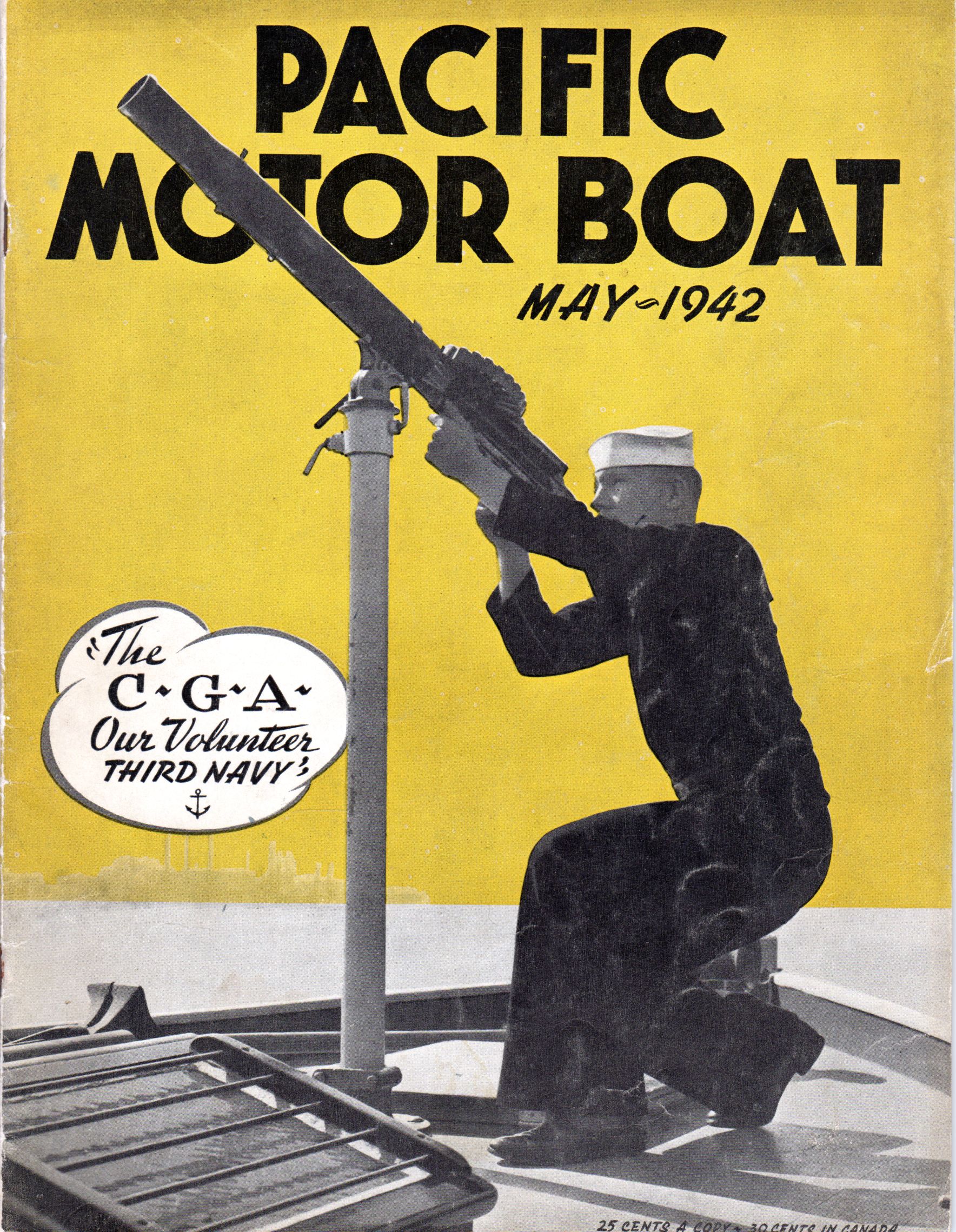 Pacific Motor Boat Magazine Wartime Cover